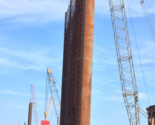 Crane Suspended Piling Hammer SVR 200 NF - Driving Tube Piles - Suez Canal